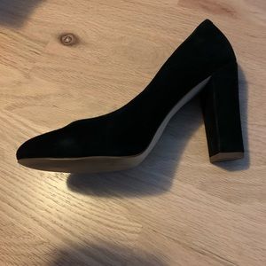 Jcrew suede black heel